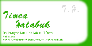 timea halabuk business card